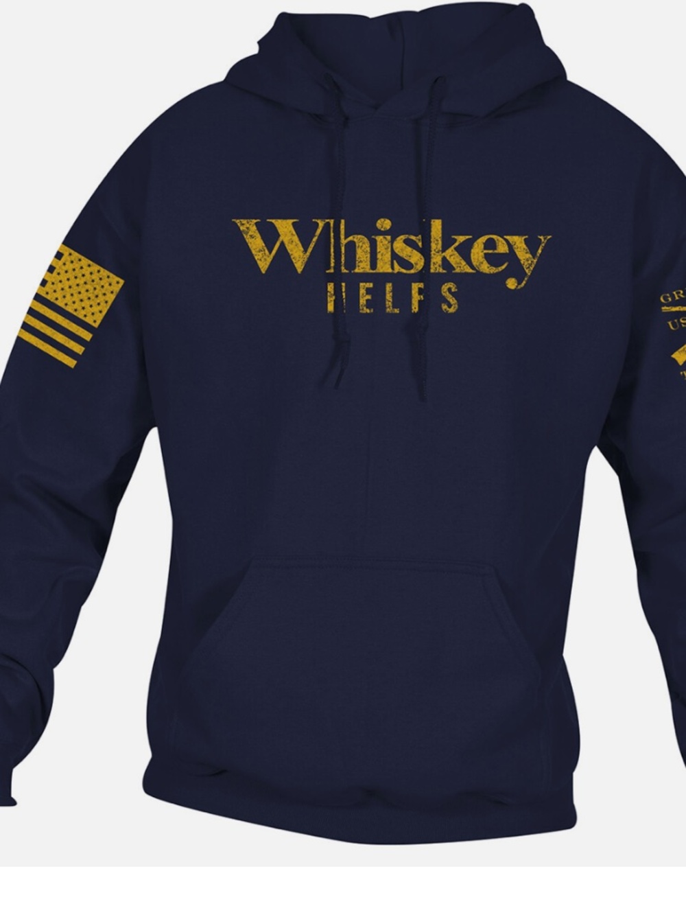 Grunt Style "Whiskey Helps" Pullover Hoodie Sweatshirt XL